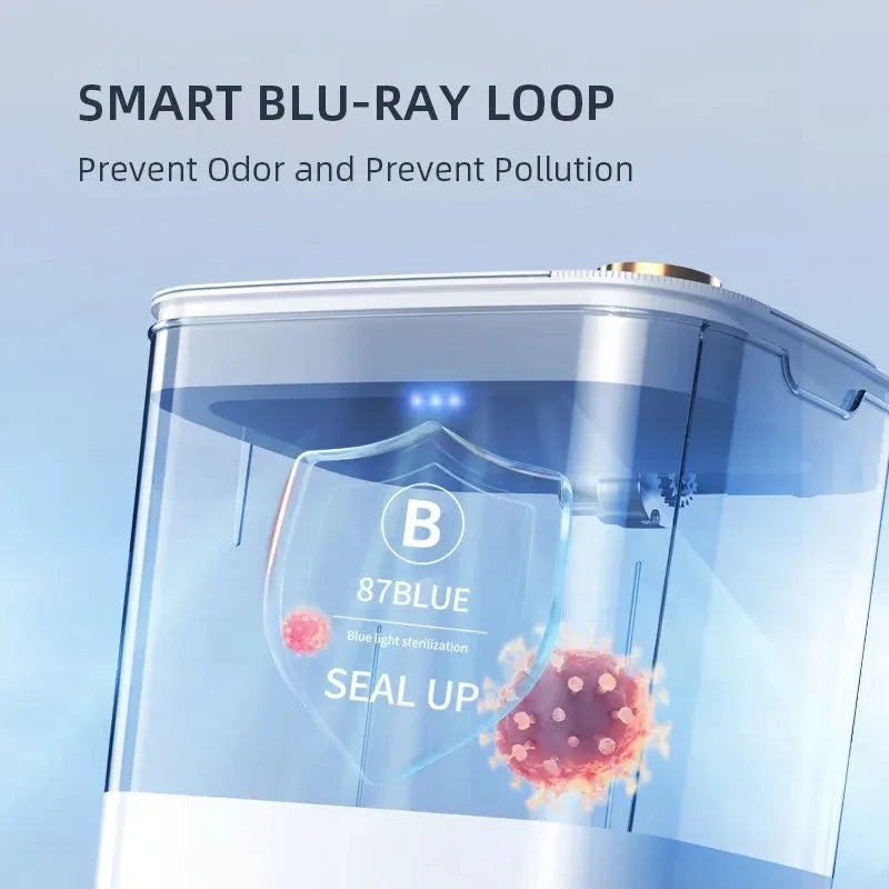 Afralia™ Smart Sensor Trash Can with Display and Type-C Recharging