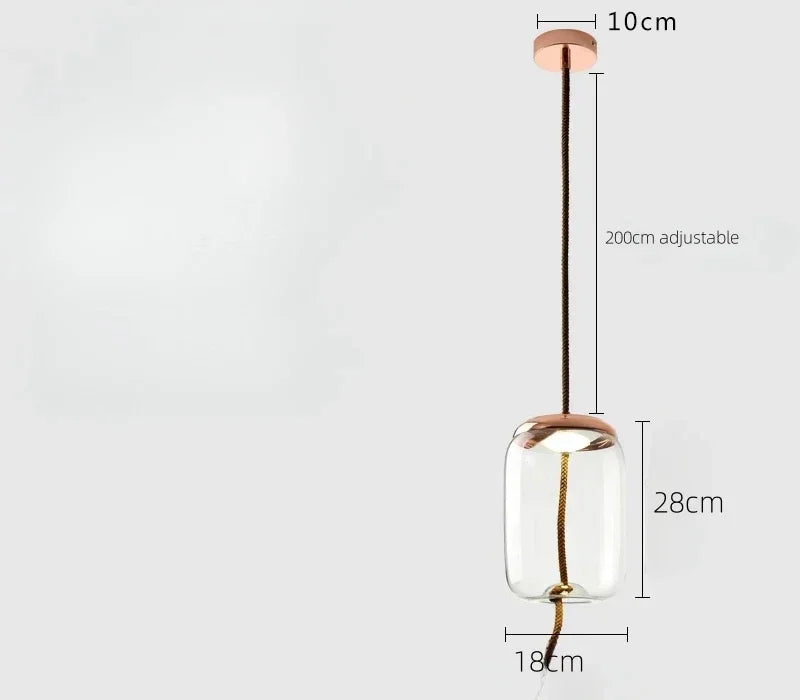 Afralia™ Modern LED Glass Chandelier for Living Room Bedroom Kitchen Pendant Lamp
