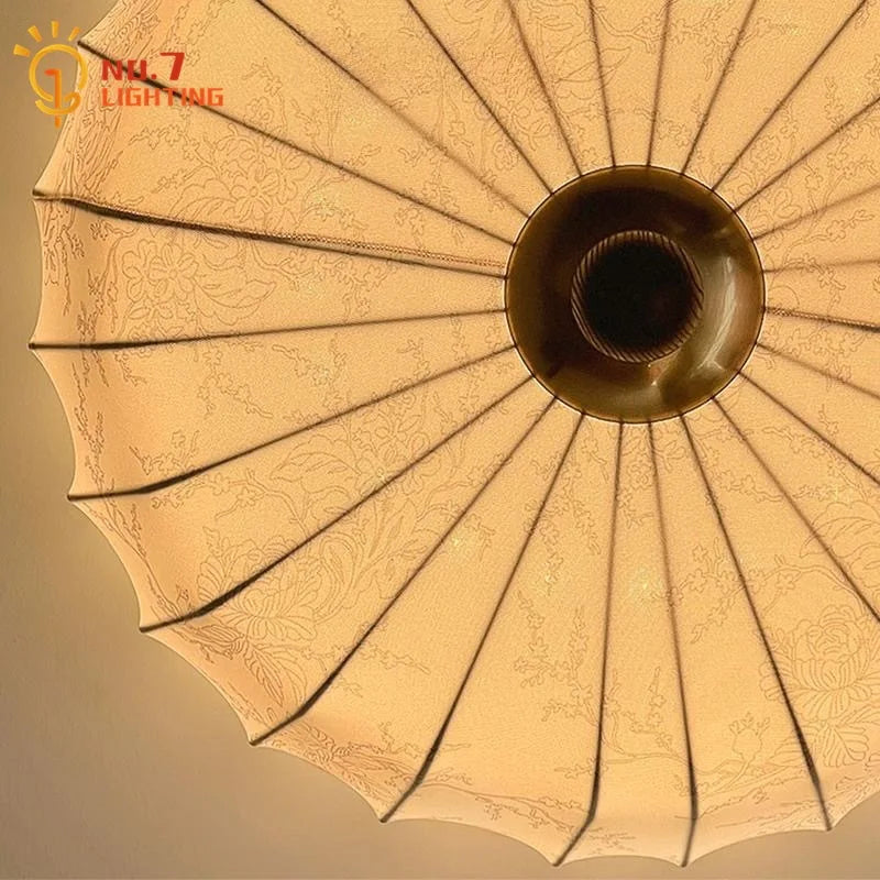 Medieval Style Wooden LED Ceiling Light by Afralia™ for Home, Bedroom, and Cafe