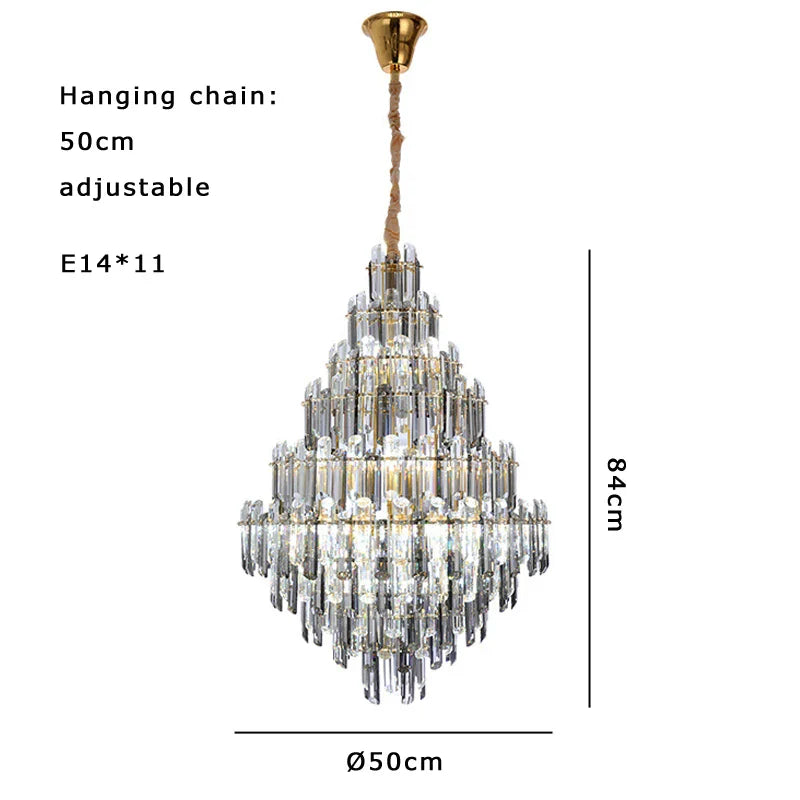 Afralia™ Luxury Dimmable LED Round Chandelier for Home Decor & Stair Lights