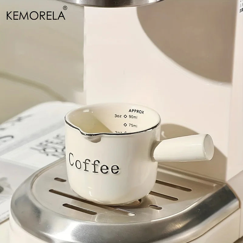 Afralia™ Ceramic Measuring Cups Set | Precise Kitchen Tools for Espresso and Milk Extraction