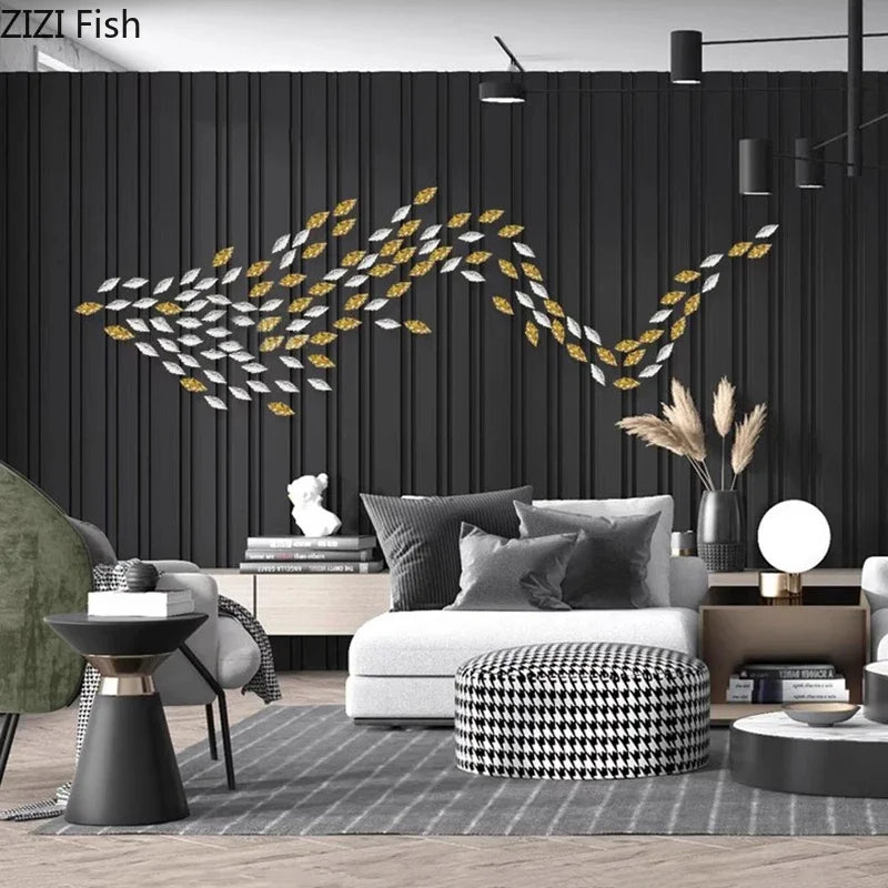 Afralia™ Ginkgo Leaves Wall Hanging Ornaments | Living Room Background Decor