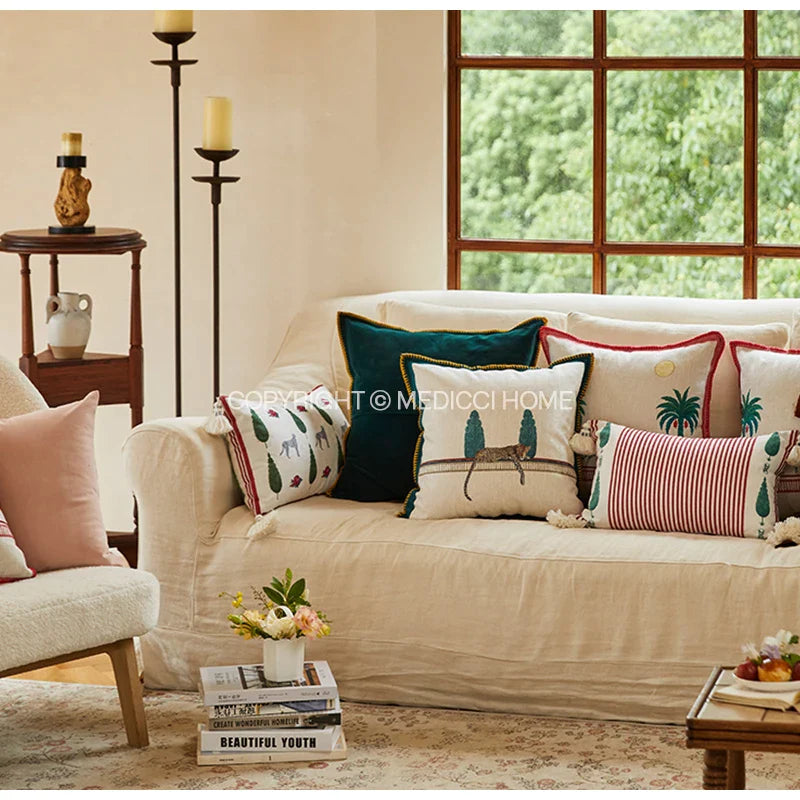 Afralia™ Panthère Style Cheetah Leopard Moon Luxury Throw Pillow Covers 45x45cm