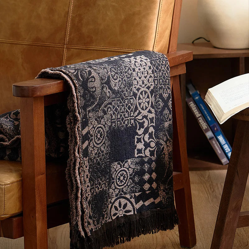 Afralia™ Luxury 100% Cotton Sofa Cover Blanket for Travel & Home - 140X190Cm