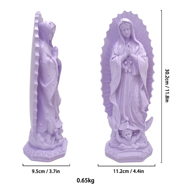 Afralia™ Virgin Mary Resin Sculpture for Home Decor and Religious Display