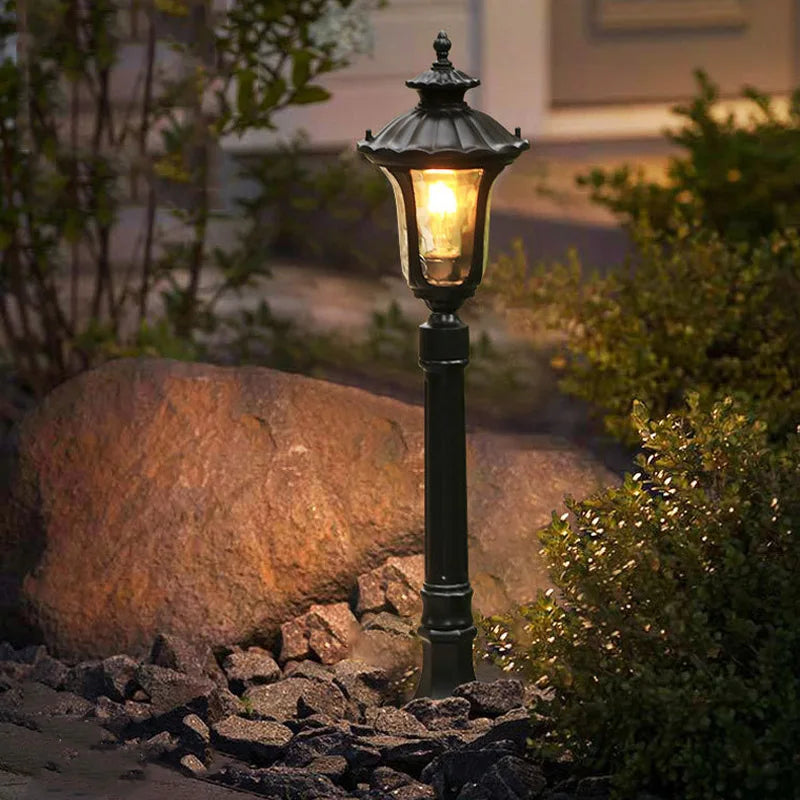 Afralia™ Retro Lawn Lights High Pole Street Lamp for Outdoor Yard and Garden