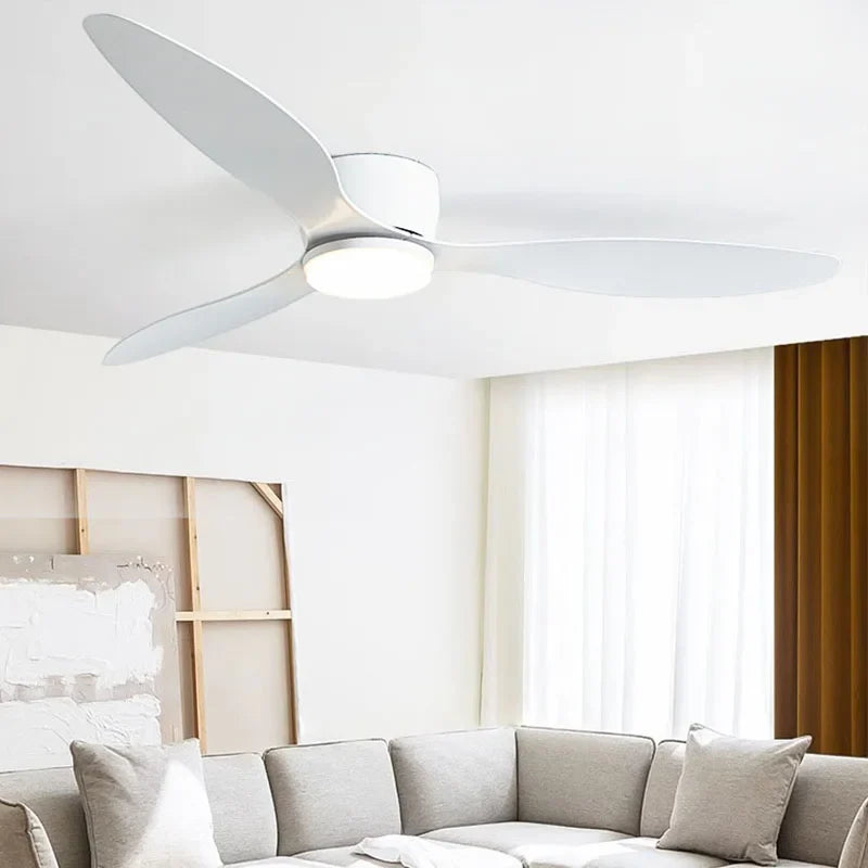 Afralia™ LED Ceiling Fan Light for Bedroom and Restaurant, Nordic Style Electric Fan.