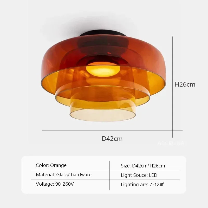Afralia™ Nordic Glass Bowl LED Ceiling Light for Home Decor Luminaires