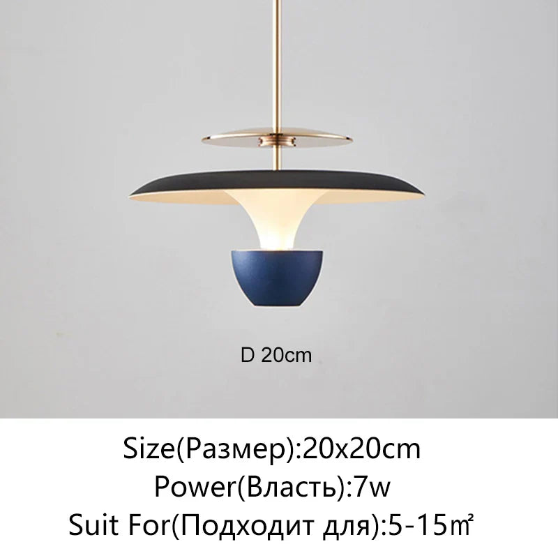 Afralia™ Saucer LED Pendant Lamp for Home Decor and Dining, Designer UFO Light