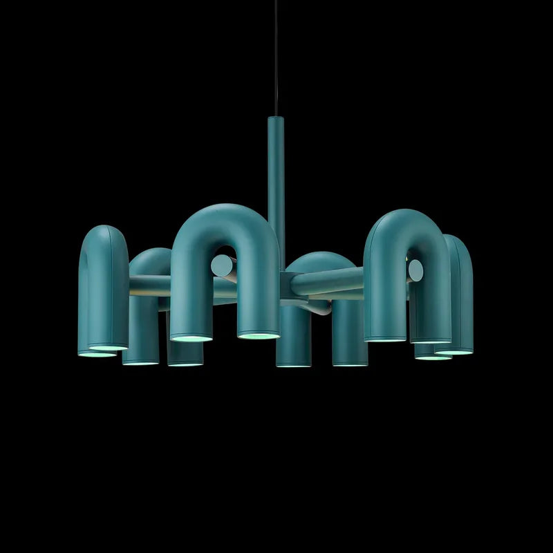 Afralia™ Nordic U Ceiling Chandelier in Multiple Colors for Dining Room and Bedroom