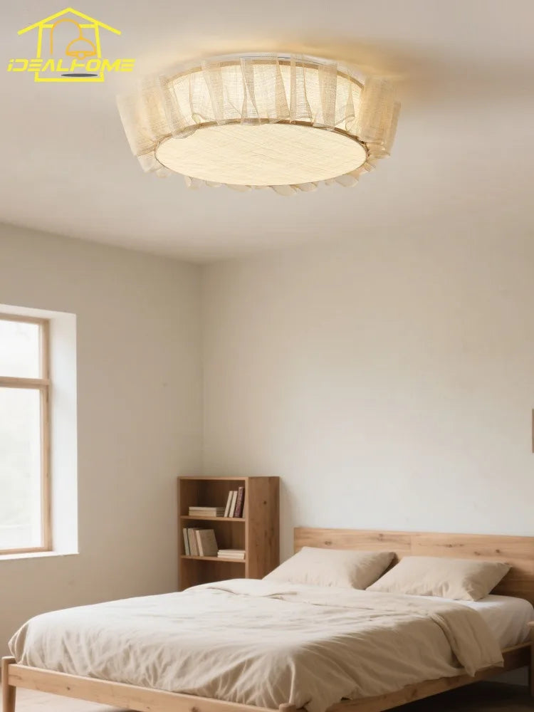 Afralia™ Cream Wind LED Ceiling Light- Modern French Design for Home Decor
