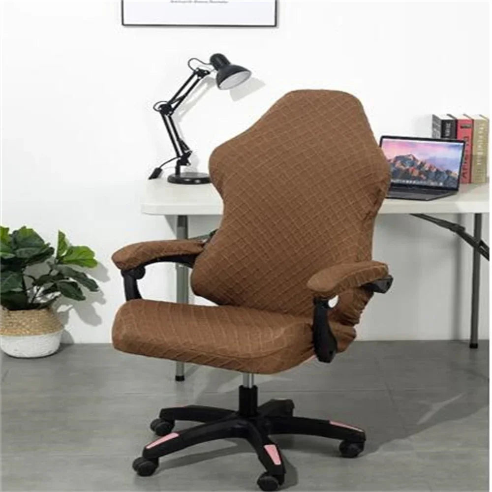 Afralia™ High Back Armchair Cover: Elastic Accent for Office Computer Game Solid Chair