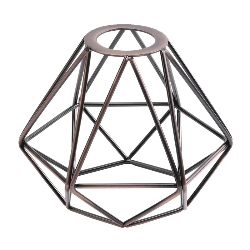 Afralia™ Geometric Metal Light Cage Cover Pendant Lampshade