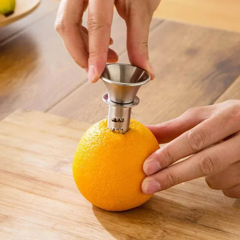 Afralia™ Lemon Squeezer Juicer Pourer for Citrus Fruits - Stainless Steel, Manual Fruit Tool
