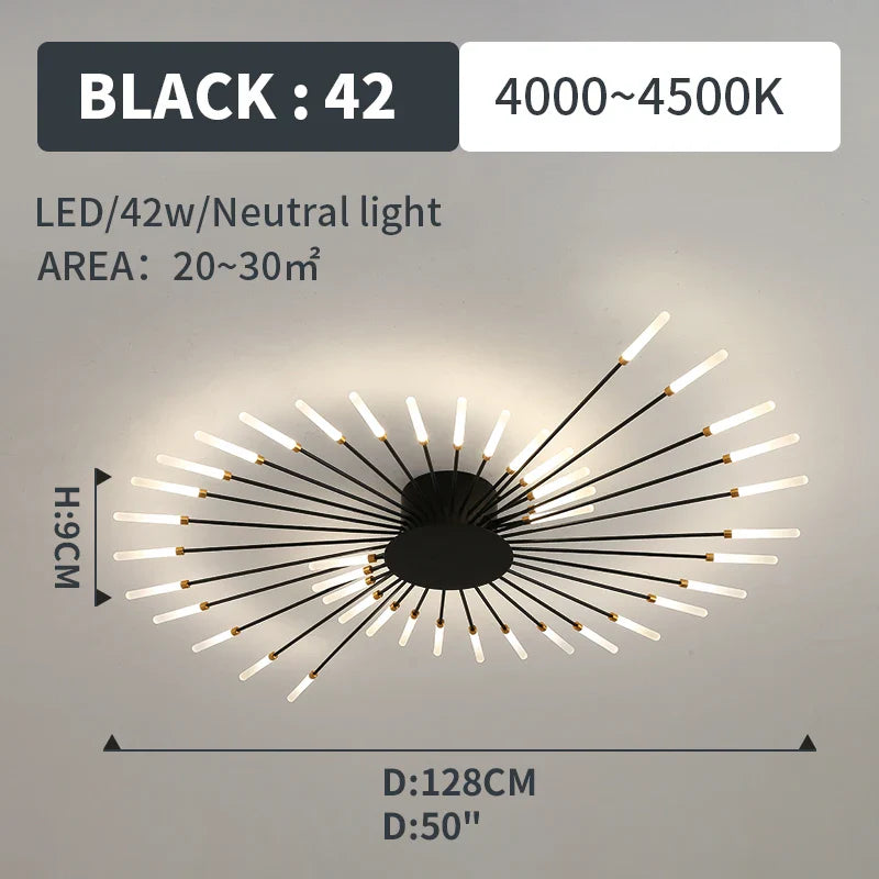 Afralia™ Fireworks Pendant Lamps: Modern LED Chandelier for Living Room, Bedroom, and Home Lighting