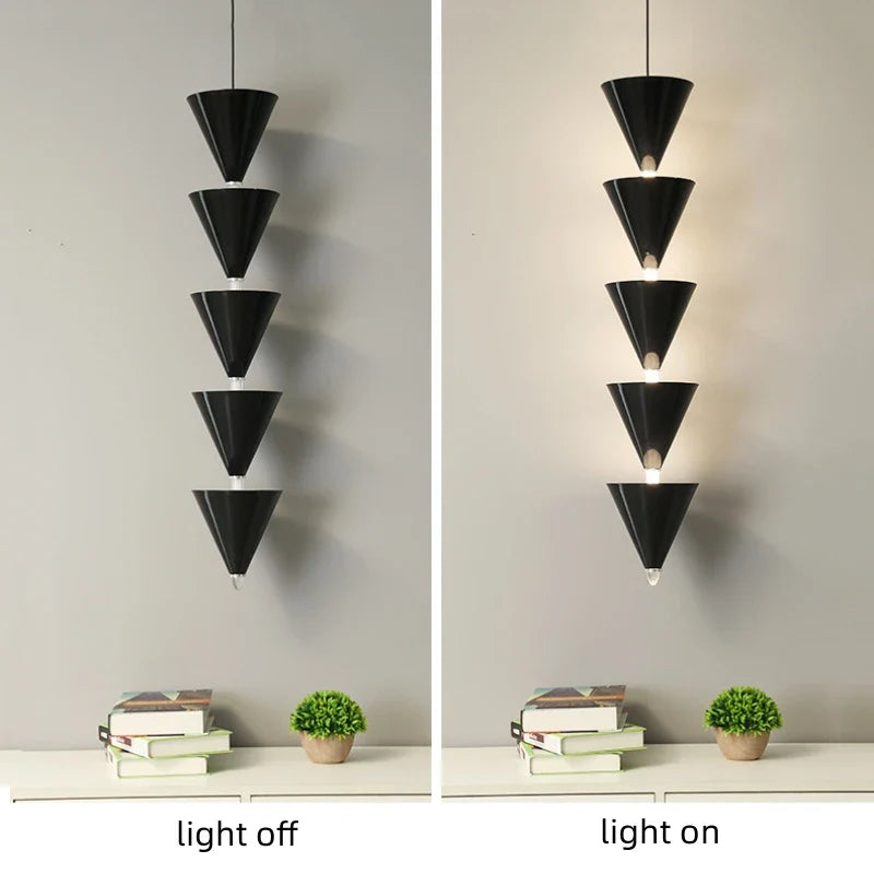 Afralia™ Nordic Tapered Multilayer Chandelier for Home LED Lighting Decor