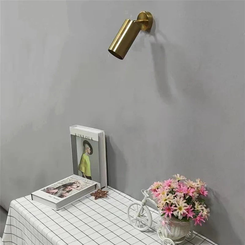 Afralia™ Copper LED Ceiling Track Downlight 5W E27 Bulb Rotatable Wall Spot Light