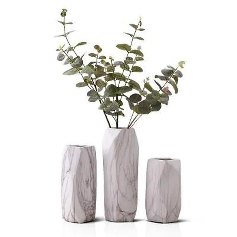 Afralia™ Marble Ceramic Vase: Elegant Nordic Design for Home Decor and Dining Table