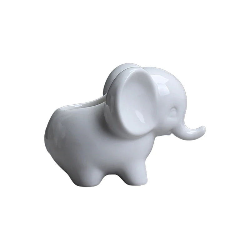 Afralia™ Elephant Succulent Planter Ceramic Vase Cute Flowerpot Decor Pot