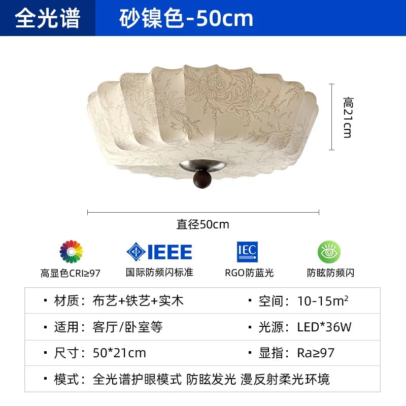 Medieval Style Wooden LED Ceiling Light by Afralia™ for Home, Bedroom, and Cafe