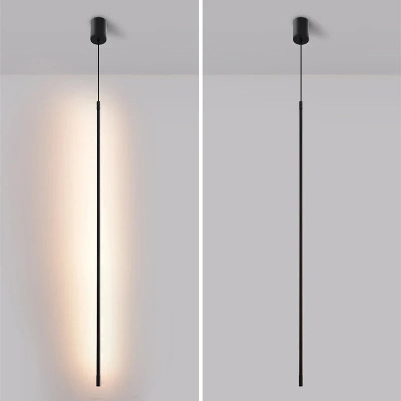 Afralia™ Long Strip LED Pendant Light Chandelier for Indoor Living Room Bedroom Kitchen