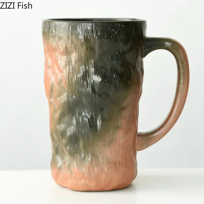 Afralia™ Ceramic Coloured Mug Set 620ml - Tea Cup, Coffee Mug, Milk Cup