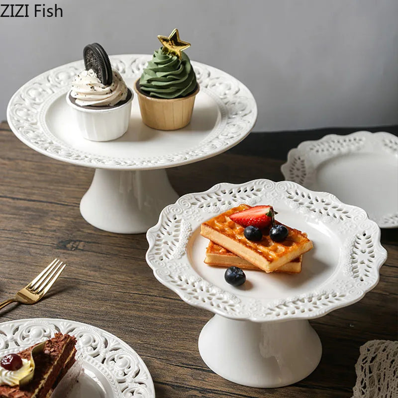 Afralia™ Ceramic Breakfast Plate for Home Kitchen & Restaurant Dining