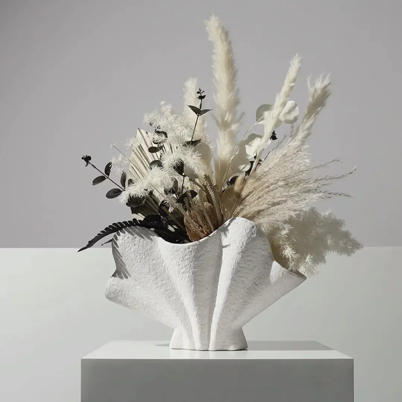 Afralia™ Wide Mouth Ceramic Vase for Stylish Flower Arrangements