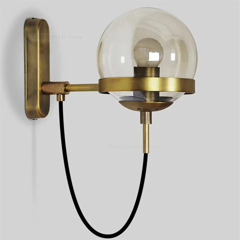 Afralia™ Nordic LED Wall Lamps for Home Bedroom Vintage Cafe Restaurant E27 Fixtures