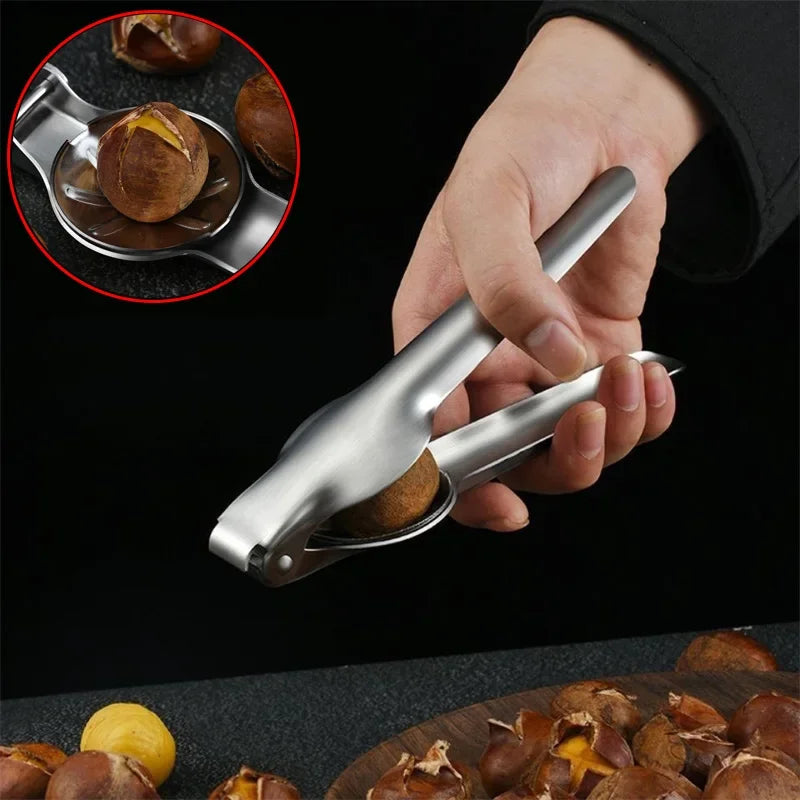 Afralia™ Chestnut Opener: Stainless Steel Quick Clip Cracker & Pliers Tool