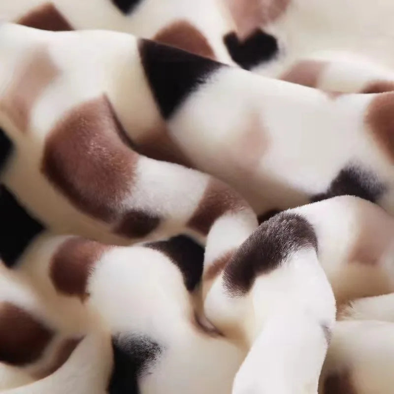 Afralia™ Double Layered Raschel Blanket Vintage Flannel 150X200Cm Size Bed Cover