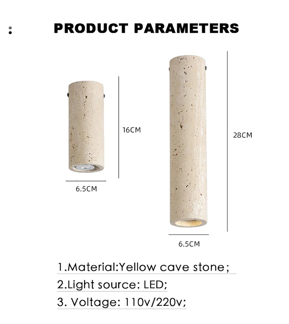 Afralia™ Yellow Cave Stone LED Ceiling Lamp for Wabi-sabi Home Decor