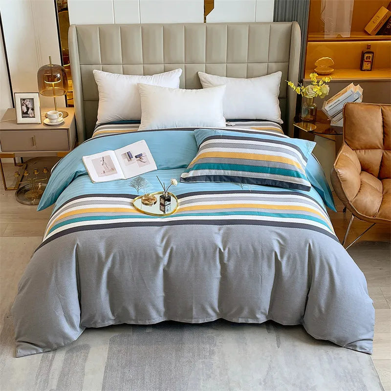 Afralia™ Nordic Cotton Single Duvet Cover: Autumn Winter Ultra Soft Brushed Quilt Cover