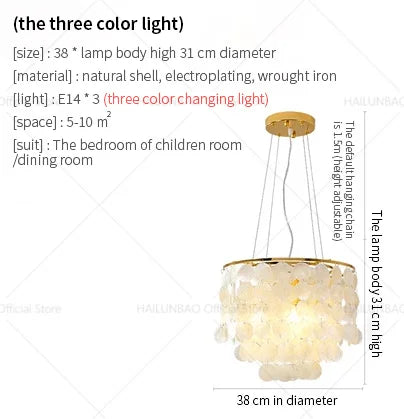 Afralia™ Shell Chandelier: Elegant Modern French Lighting for Living Room & Bedroom