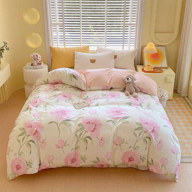 Afralia™ Nordic Plaid Cotton Duvet Cover for All Seasons - Single/Double Bed