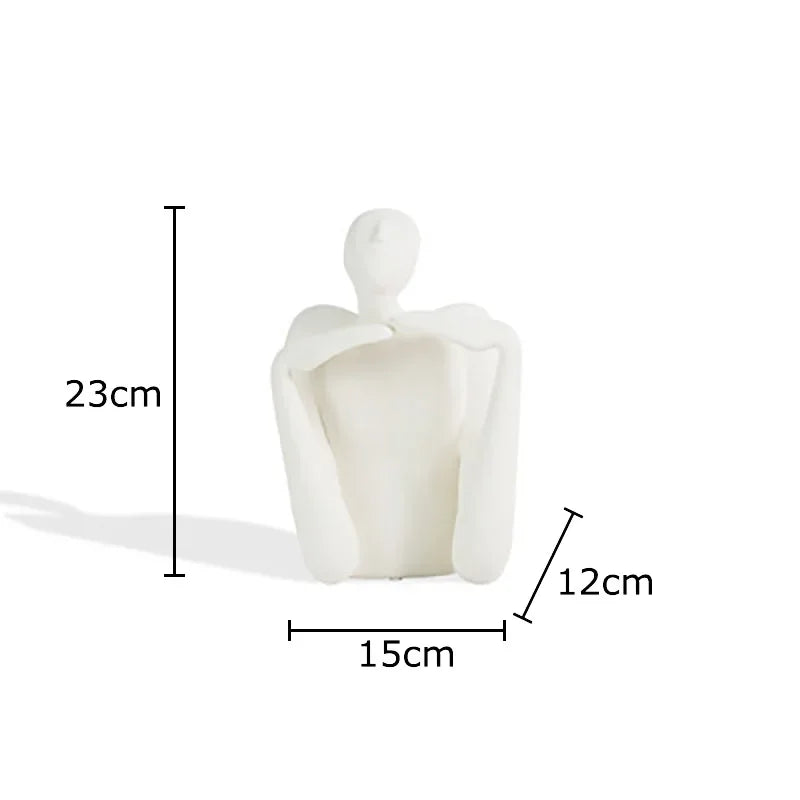Afralia™ Abstract Character Resin Sculpture Desk Decoration for Modern Aesthetics
