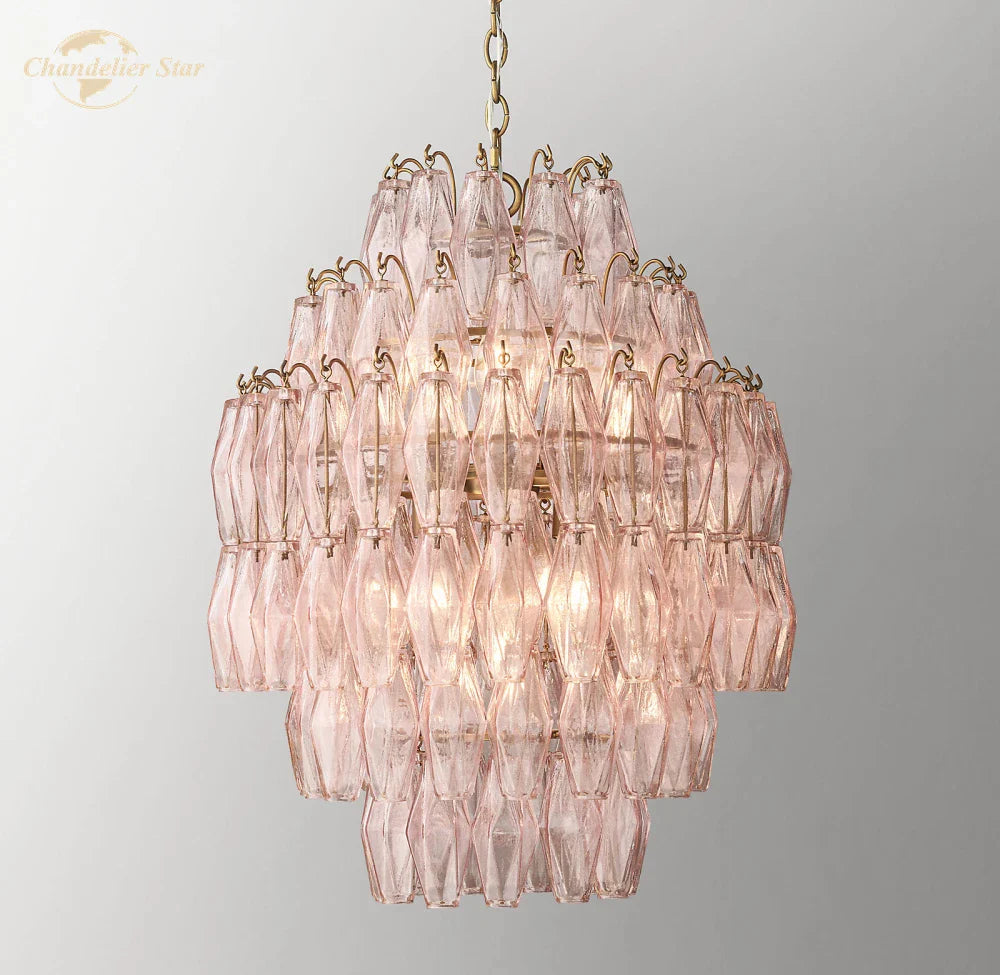 Afralia™ Natalia Glass Chandeliers Pendant Light Fixture - Modern Hanging Lamps for Home