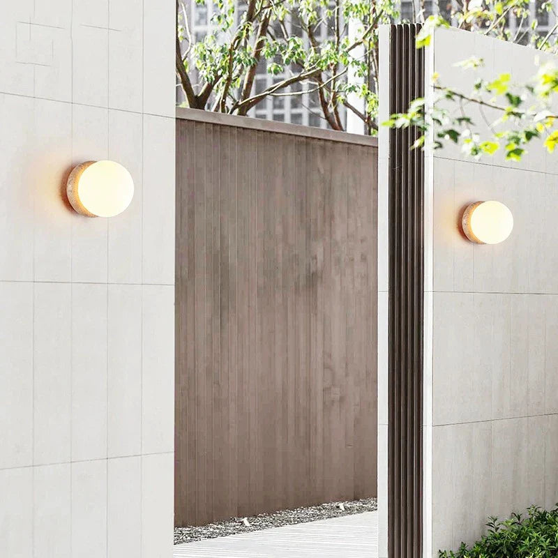 Afralia™ Stone Outdoor Wall Lamp LED IP65 Garden Light Fixture