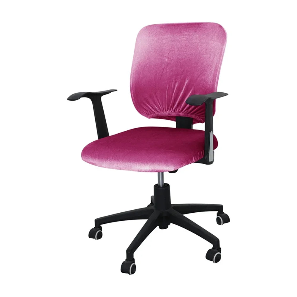 Afralia™ Velvet Office Chair Cover Slipcover: Stretch Spandex Seat Protector