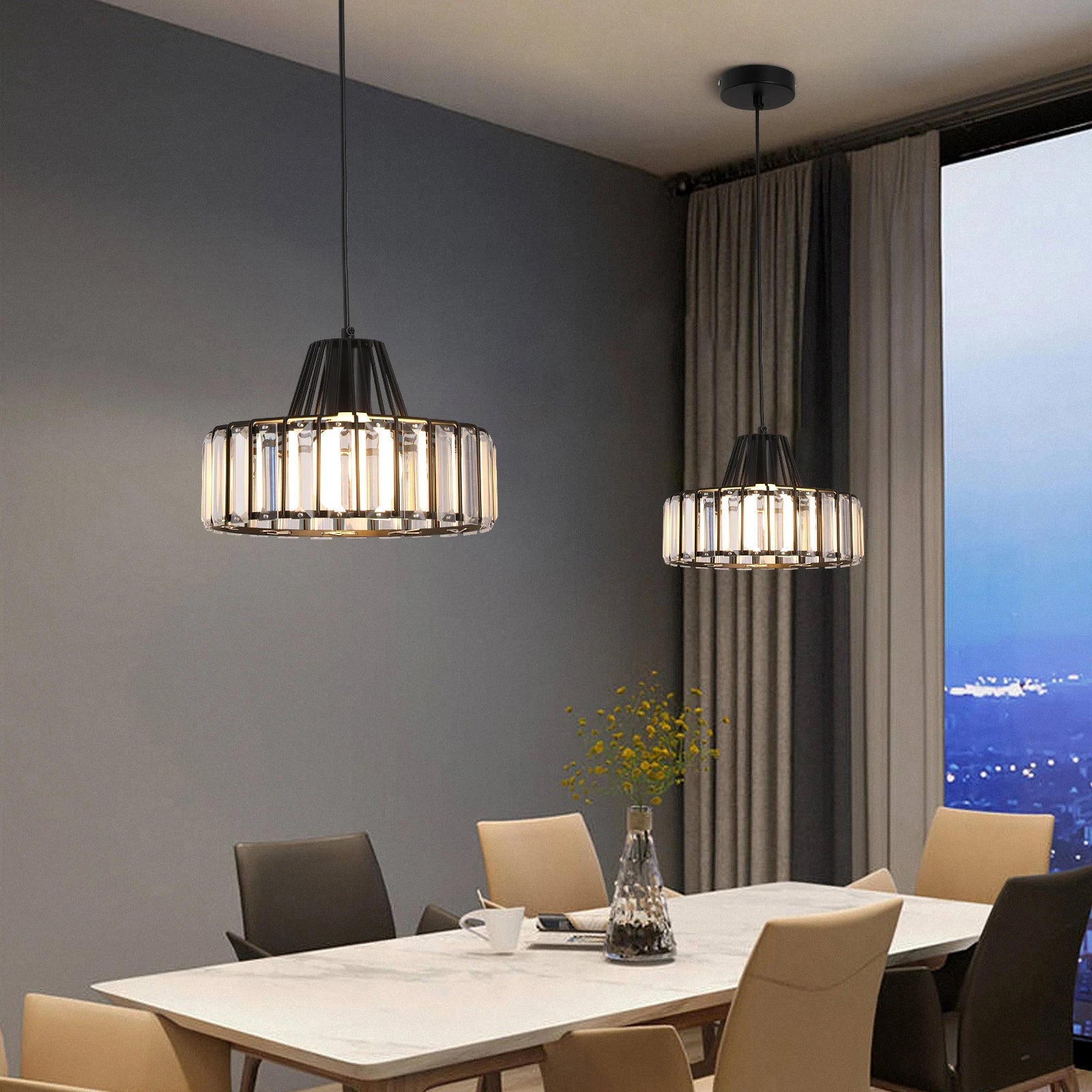 Afralia™ Modern Minimalist Pendant Lights, Led Black/Gold Hanging Lamps for Interior Decor
