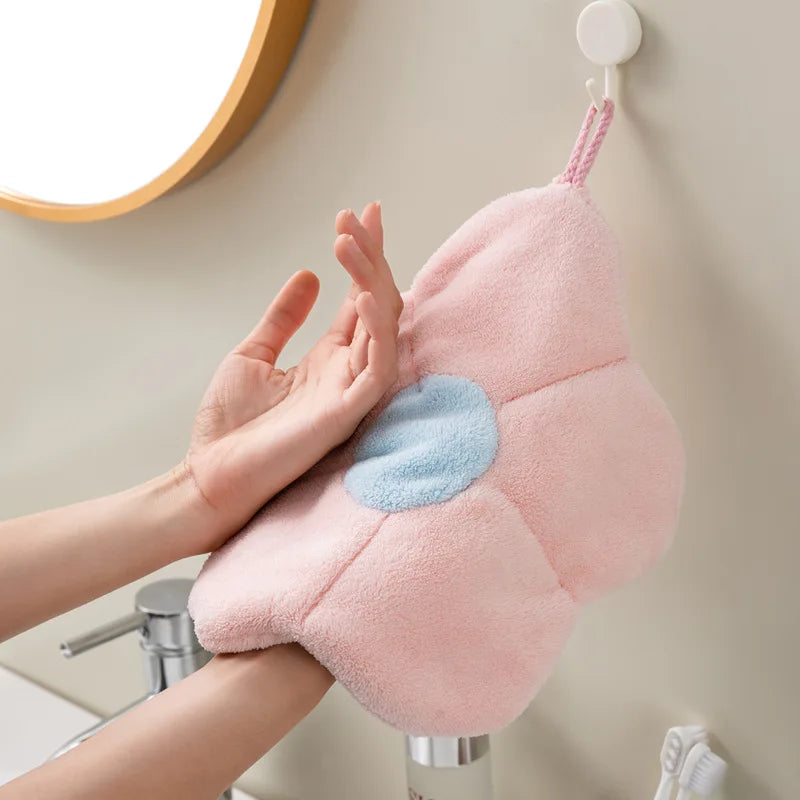 Afralia™ Coral Fleece Hand Towels: Thick, Breathable, Super Absorbent Dishcloth for Kitchen & Bathroom