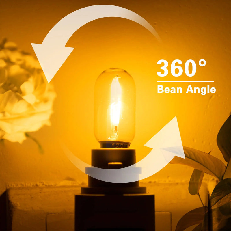 Afralia™ Retro Gold Tint Tubular Mini LED Bulb for Salt Lamp E12 E14 Dimmable