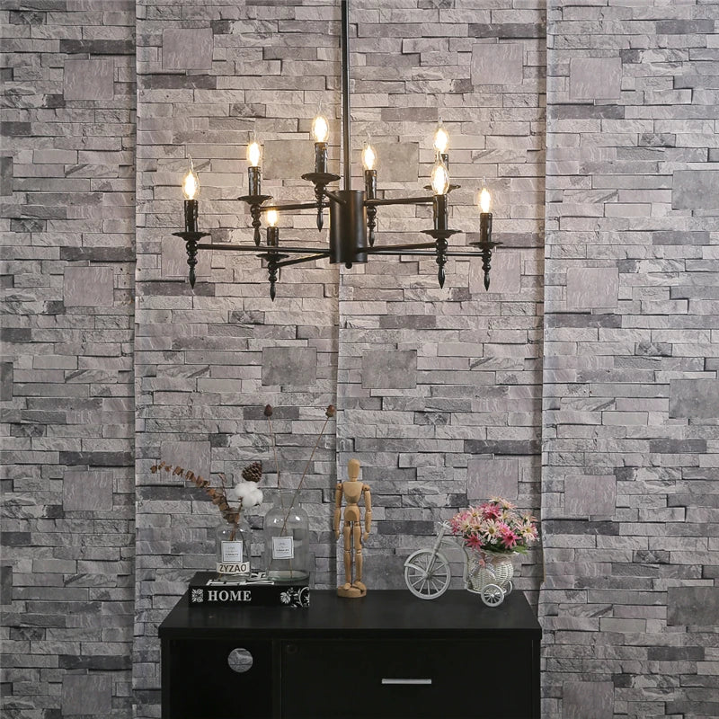 Afralia™ Iron Art LED Pendant Chandelier Modern Living Room Kitchen Hanging Light