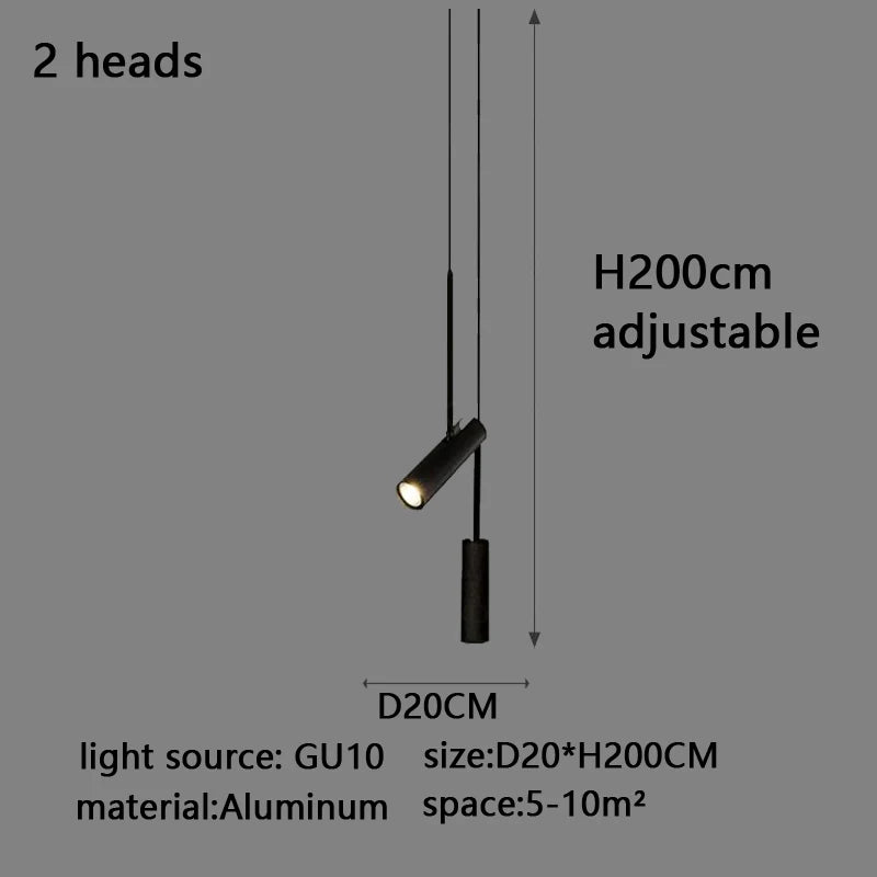 Afralia™ Modern LED Spotlight Chandelier for Kitchen, Living Room, and Staircase