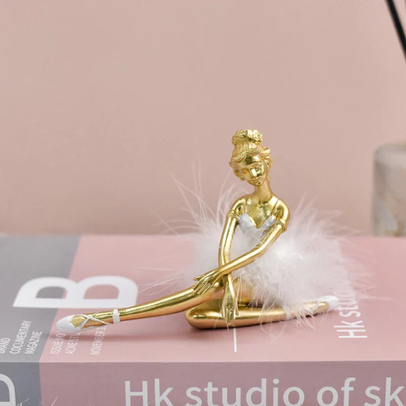 Afralia™ Ballet Girl Resin Figurine - Nordic Luxury Desktop Decoration and Birthday Gift