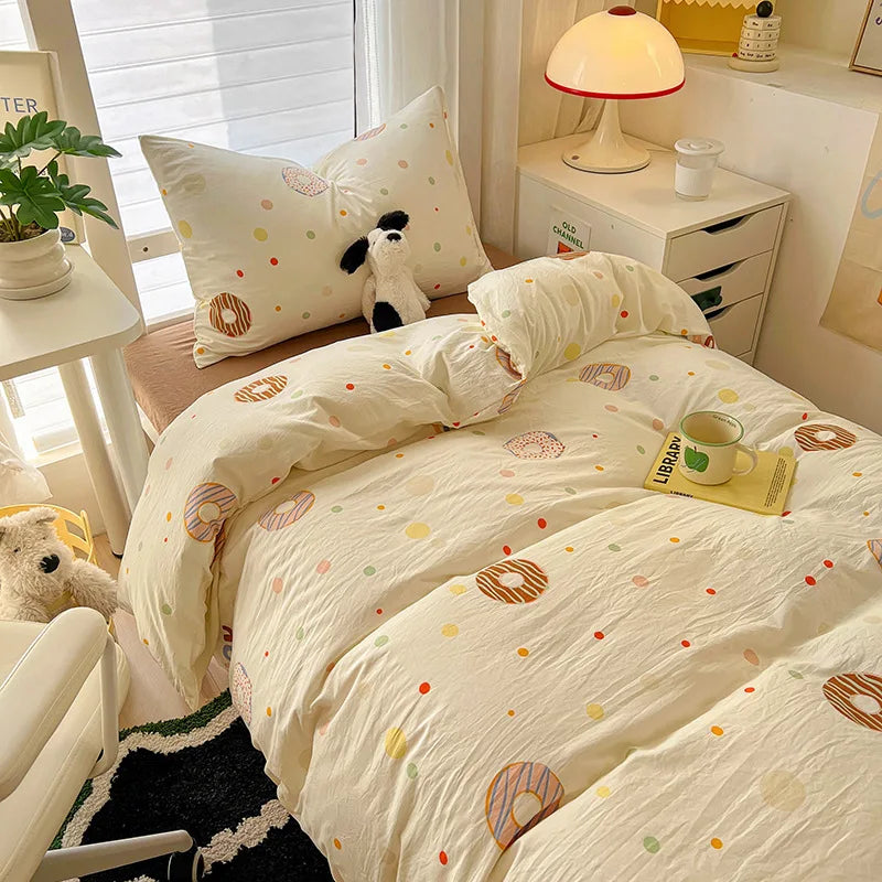 Afralia™ Cartoon Style Cotton Printed Bedding Sets in Single/Double Size