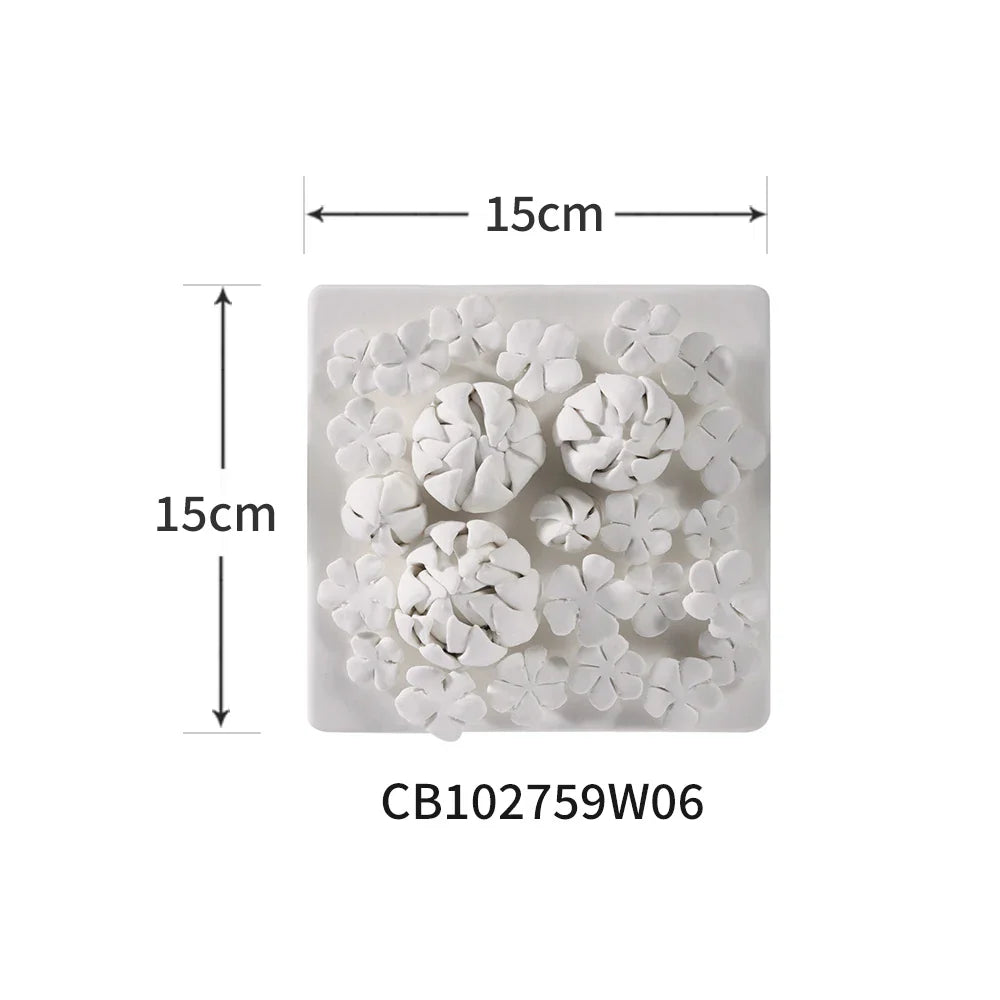 Afralia™ Porcelain Panel Painting: Embossed Bud Wall Decoration Craft with Handmade Detail and Elegant Design