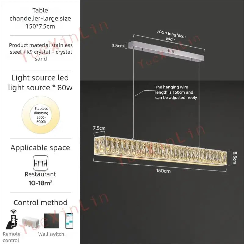 Afralia™ Crystal Pendant Light: Modern Luxury LED Dining Chandelier for Dining Room, Restaurant, Bar