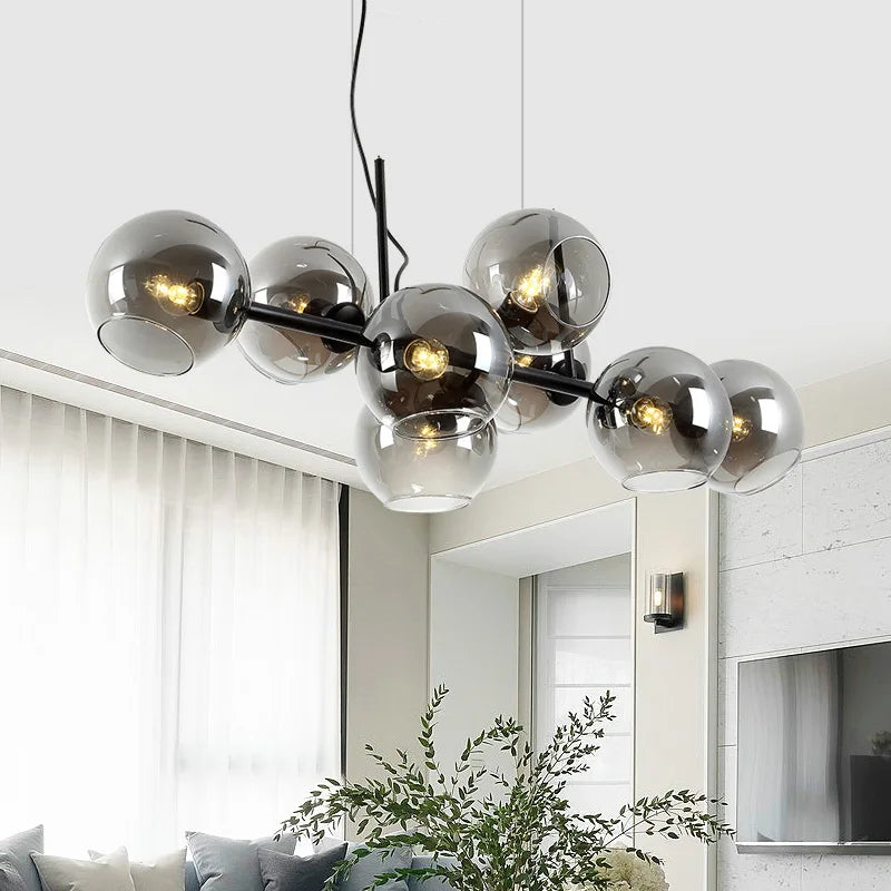 Afralia™ Glass Ball Pendant Lights for Dining Living Room Kitchen