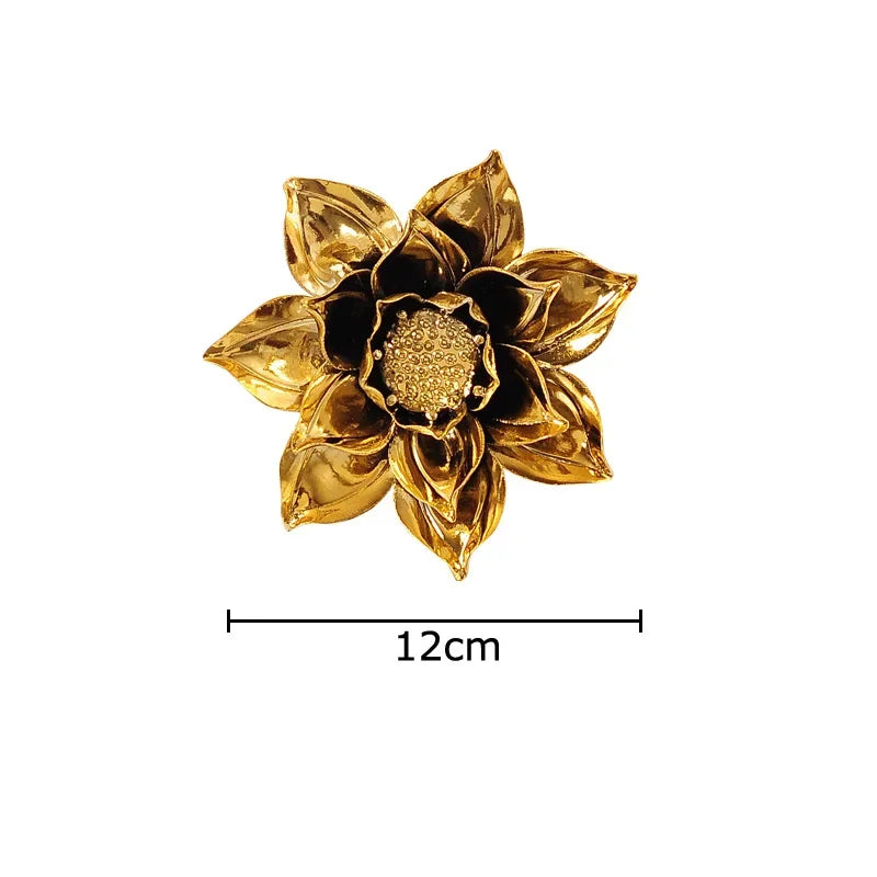 Afralia™ Elegant Porcelain Peony Flower Wall Ornaments